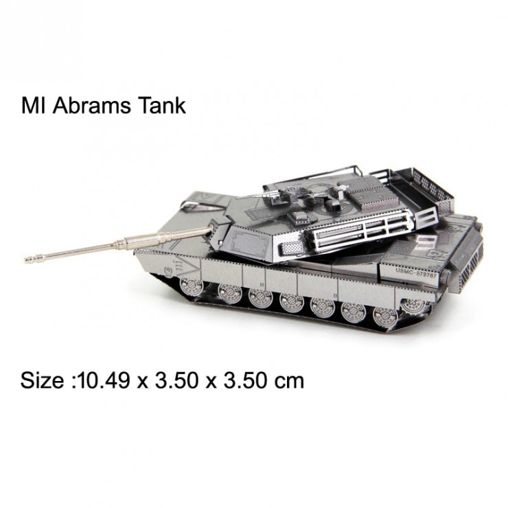 Металевий 3D-пазл Abrams танк